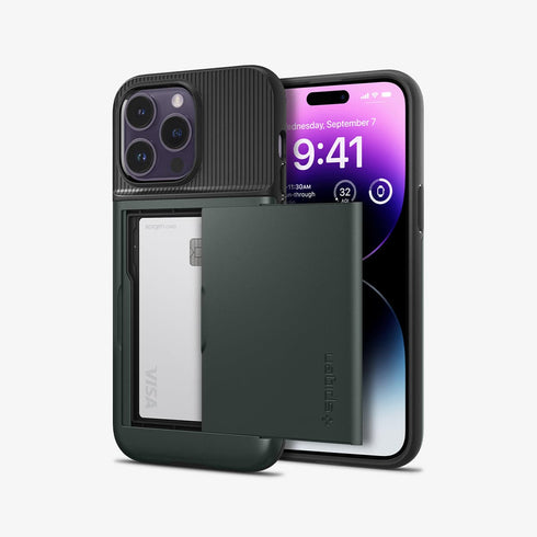 ACS04835 - iPhone 14 Pro Max Case Slim Armor CS in black showing the back